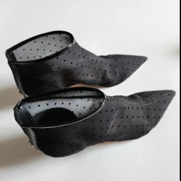 Christian Dior Pretty Polka Dot Mesh Booties - Picture 3 of 6